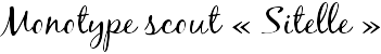 Monotype scout « Sitelle »